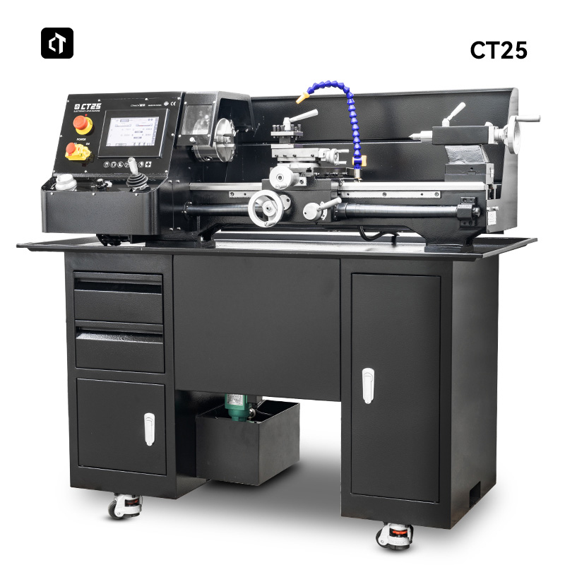 Electronic speed-regulating lathe